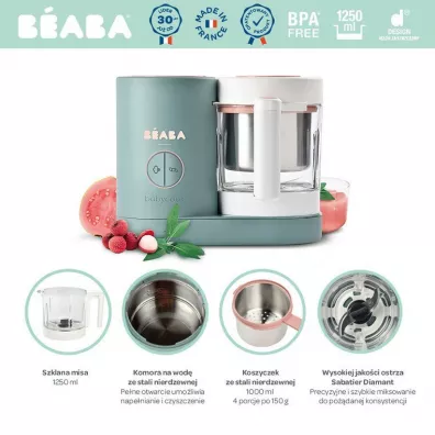 Beaba Wielofunkcyjne urzdzenie do miksowania i gotowania na parze Babycook Neo Eucalyptus