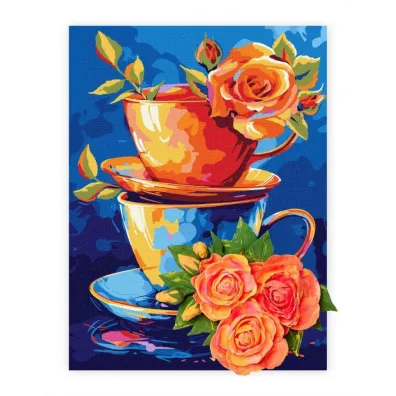 Ideyka Malowanie po numerach - Tajemnica Herbaty z glink� 30x40cm