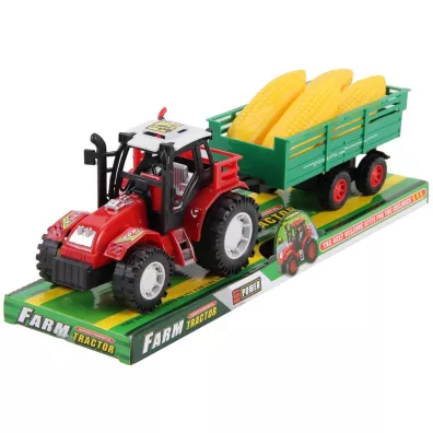 Traktor z przyczep� i kukurydz� Trifox