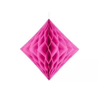 PartyDeco Diament bibu�owy ciemny r�owy 20cm