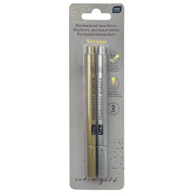 Marker permanentny OKR 2.9 Metal silver/gold 2 szt. Interdruk