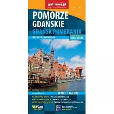 Mapa z przewodnikiem -Pomorze Gdaskie w.niemiecka