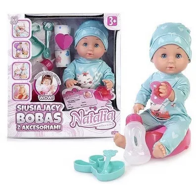 Lalka bobas siusiajcy edu&fun z akcesoriami Artyk