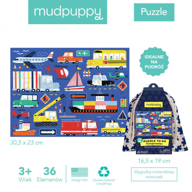 Puzzle podrne w woreczku Transport 3+ Mudpuppy