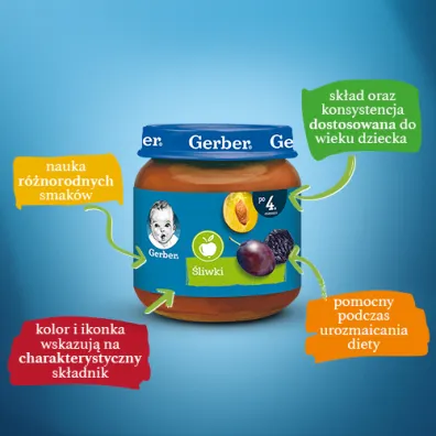 Gerber Deserek �liwki dla niemowl�t po 4 miesi�cu 125 g