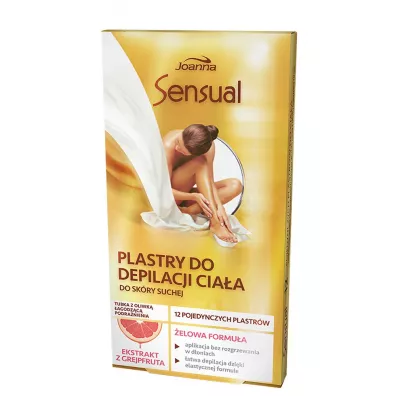 Joanna Sensual plastry do depilacji cia�a z ekstraktem z Grejpfruta 12szt. 12 szt.