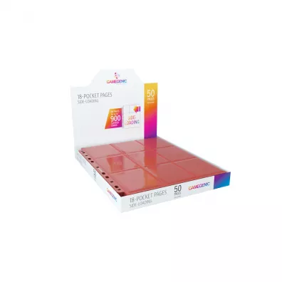 Gamegenic Koszulki do segregatora 18-Pocket Pages Sideloading Red 50 szt.