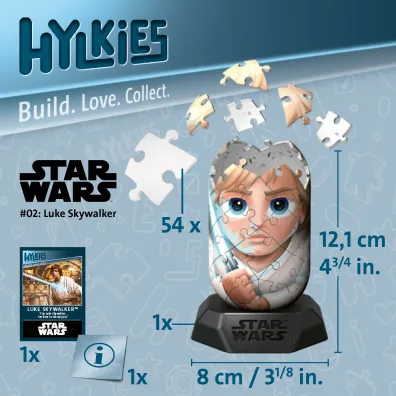 Puzzle 54 el. 3D Hylkies: Luke Skywalker Ravensburger