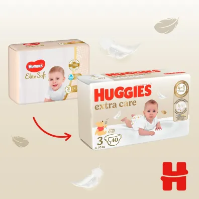 Huggies Pieluchy Jumbo 3 (6-10 kg) Extra Care 40 szt.