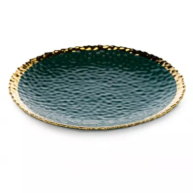 HowHomely Komplet 8 talerzy Kati Green Gold