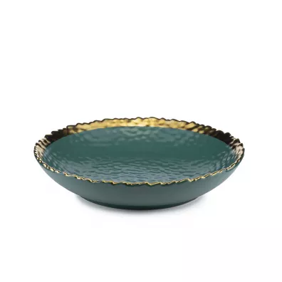 HowHomely Komplet 8 talerzy Kati Green Gold