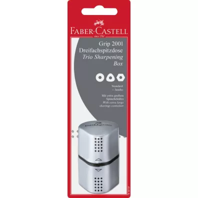 Faber-Castell Temperwka Grip Trio srebrna