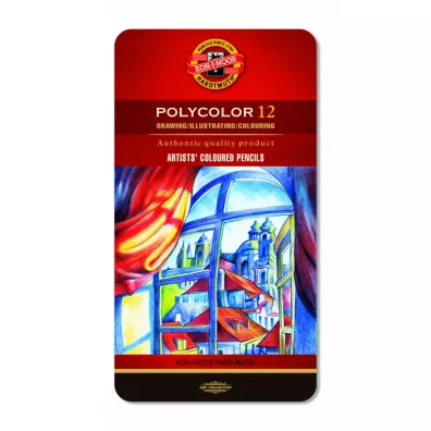 Koh-I-Noor Kredki owkowe Polycolor w metalowym opakowaniu 12 szt.