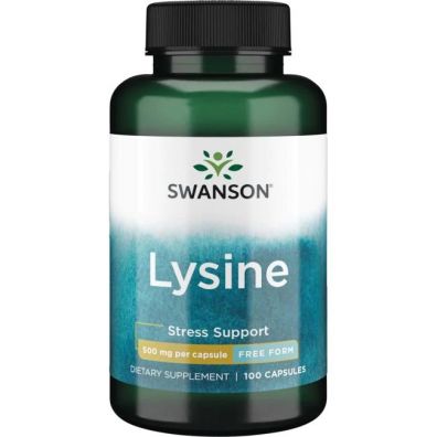 Swanson, Usa L-Lizyna 500 mg - suplement diety 100 kaps.