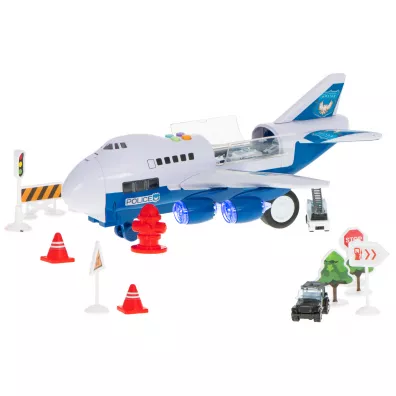 Transporter samolot + 6 aut policja bok/prz�d