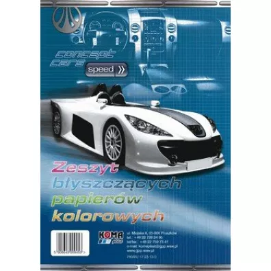 Koma-Plast Zeszyt papier�w kolorowych A5 b�yszcz�cy