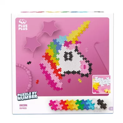 Puzzle By Numbers 250 el. Jednoro�ec Plus-Plus