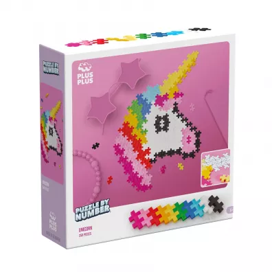 Puzzle By Numbers 250 el. Jednoro�ec Plus-Plus