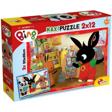Puzzle Supermaxi 2 x 12 el. W szkole Lisciani