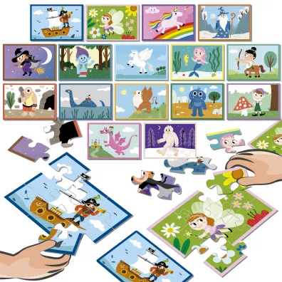 Puzzle 16 x 9 el. Postacie z bani Educa