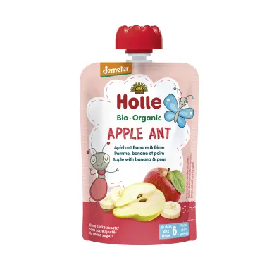 Holle Mus Jab�kowa mr�wka (jab�ko - banan - gruszka) od 6 miesi�ca Demeter 100 g Bio