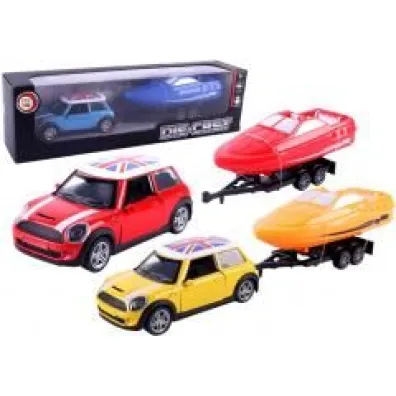 Samoch�d z �odzi� na przyczepie metal mix Pro Kids