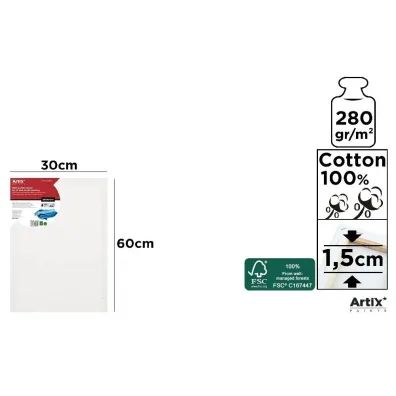 Artix Podobrazie 30x60x1,5cm 280G/m2