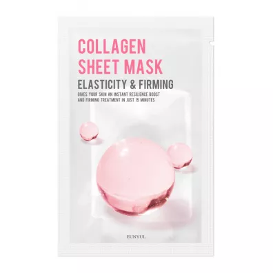 Eunyul Collagen Sheet Mask ujdrniajco-uelastyczniajca maseczka w pachcie z kolagenem 22 ml