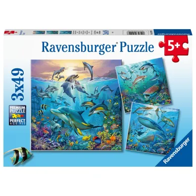 Puzzle 3x49 el. Podwodne �ycie Ravensburger