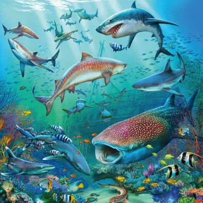 Puzzle 3x49 el. Podwodne �ycie Ravensburger