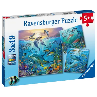 Puzzle 3x49 el. Podwodne �ycie Ravensburger