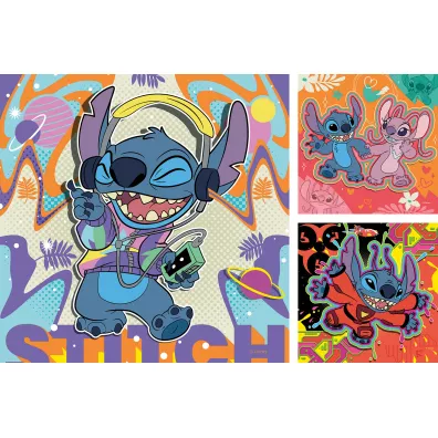 Puzzle dla dzieci 3x49 el. 2D Disney Stitch Ravensburger