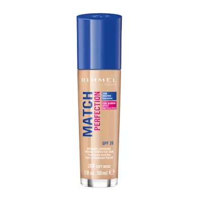 Rimmel Match Perfection Foundation podkad dopasowujcy si do cery 200 Soft Beige SPF20 30 ml