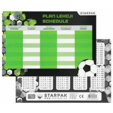 Starpak Plan lekcji z tabliczk� mno�enia Football