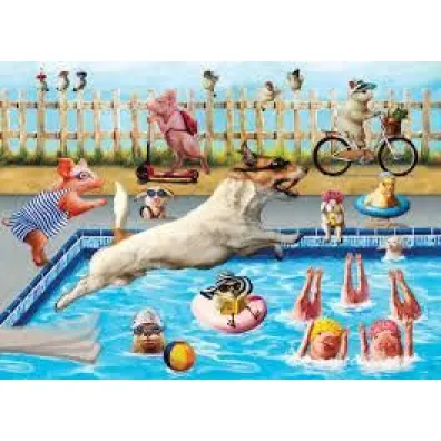 Puzzle 500 el. Crazy pool day by Lucia Heffer Eurographics