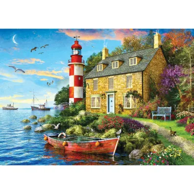 Puzzle 104 The Cottage Lighthouse by Dominic Davison 6704-6024 Eurographics