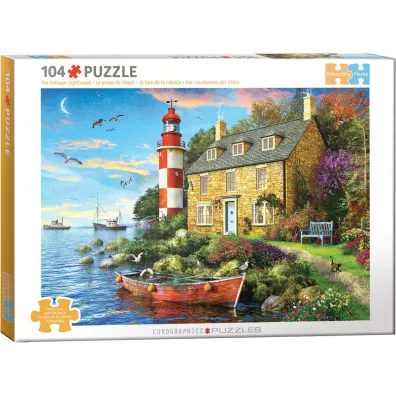 Puzzle 104 The Cottage Lighthouse by Dominic Davison 6704-6024 Eurographics