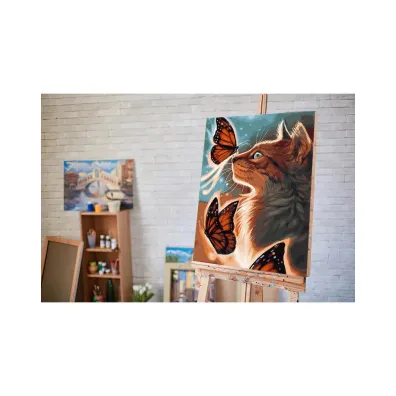 Twoje Hobby Malowanie po numerach - l�ni�cy kot 40x50cm