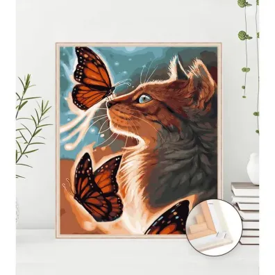 Twoje Hobby Malowanie po numerach - l�ni�cy kot 40x50cm