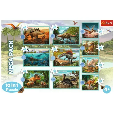Puzzle 10w1 Poznaj wszystkie dinozaury Trefl