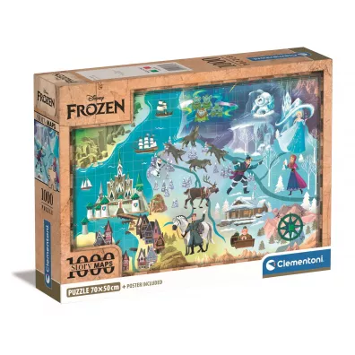 Puzzle 1000 el. Compact Disney Maps Frozen Clementoni