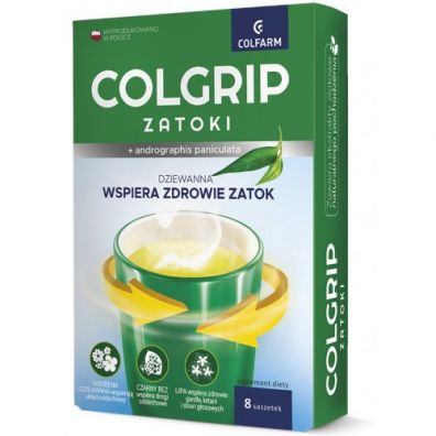 Zdjęcia - Witaminy i składniki mineralne Colfarm Colgrip Zatoki - suplement diety 8 sasz.