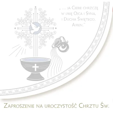 Zaproszenie chrzest Pol Mak zkw chr 40767 Pol Mak