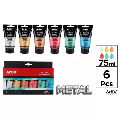Artix Farba akrylowa metal 6x75ml