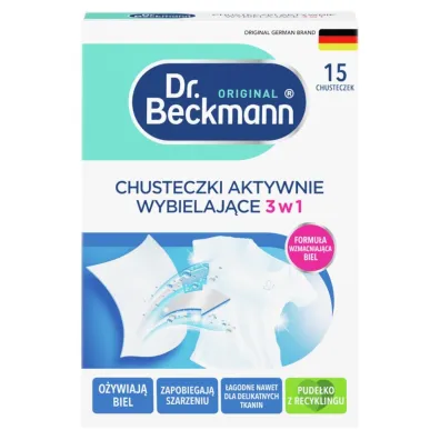 Dr. Beckmann Chusteczki aktywnie wybielaj�ce 3w1 15 szt.