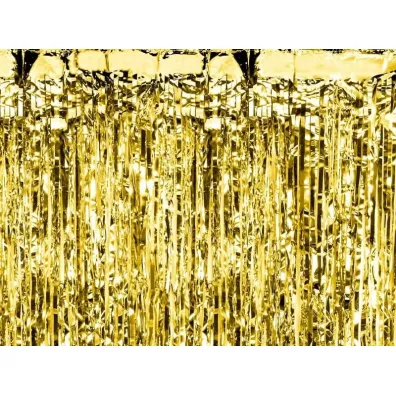 PartyDeco Kurtyna Party, z�oty - 100x200cm