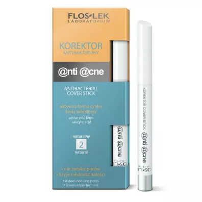 Floslek Anti Acne korektor antybakteryjny do twarzy 02 Naturalny 1szt.
