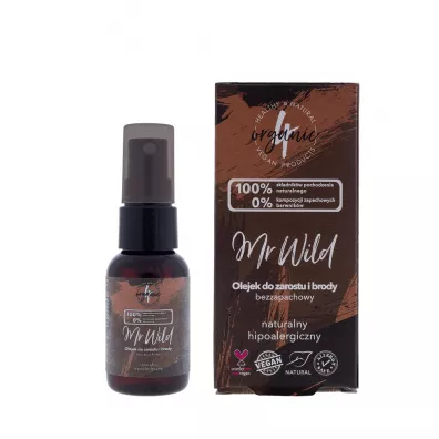 4organic Mr Wild olejek do zarostu i brody bezzapachowy 30 ml