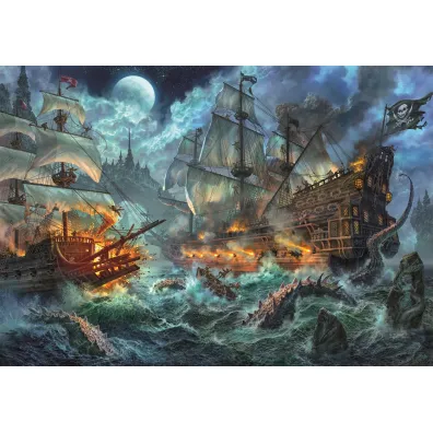 Puzzle 6000 el. High Quality Collection. Pirates Battle Clementoni