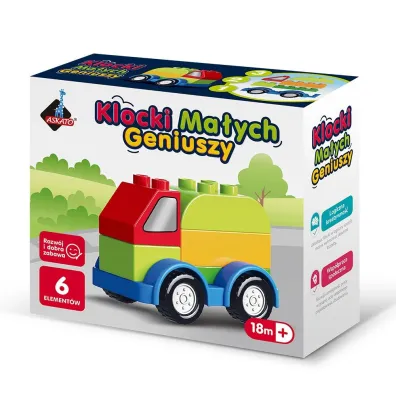 Klocki ma�ych geniuszy Autko 6 element�w